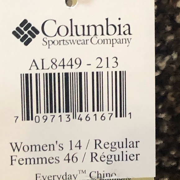 Columbia Women's Size 14 Regular Everyday Chino Pants Peatmoss Green 100% Cotton - Picture 3 of 7